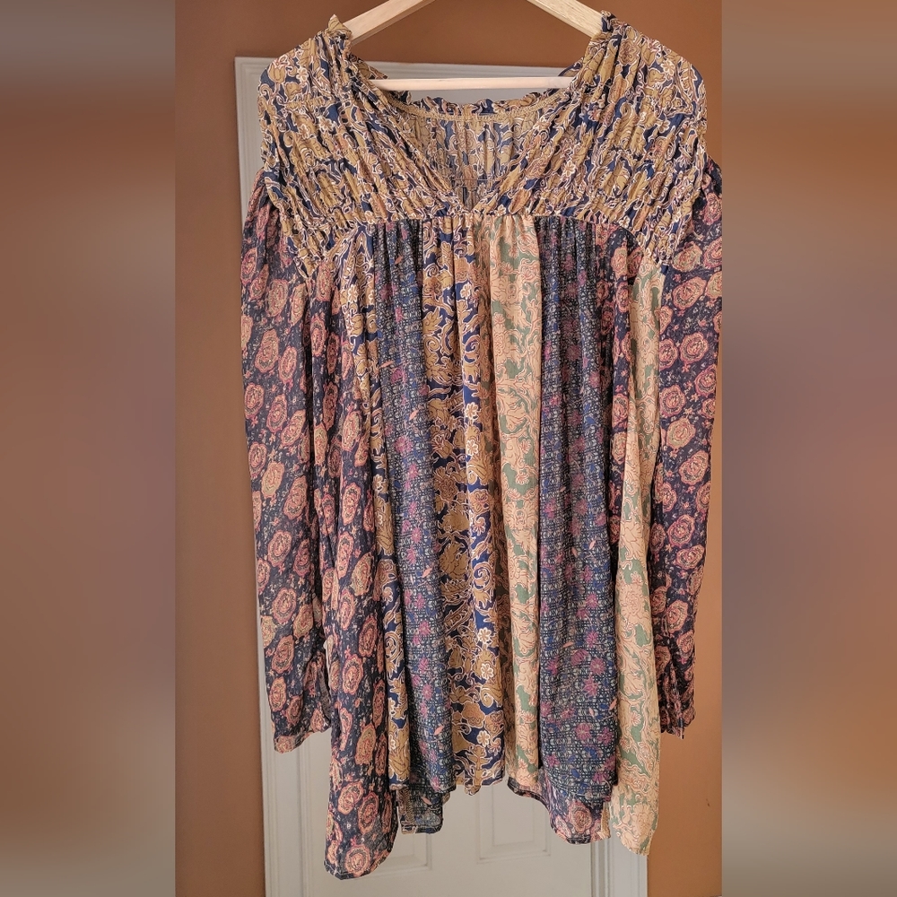 Free People Boho Merrie Mix Tunic S